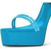 imageFSJ Women Open Toe Special Thick High Heel Platform Sandals Rhinestone Strappy Slip On Summer Dress Shoes Size 415 USBlue
