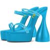 imageFSJ Women Open Toe Special Thick High Heel Platform Sandals Rhinestone Strappy Slip On Summer Dress Shoes Size 415 USBlue