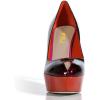 imageFSJ Women Pumps Block Heel Platform Shoes Comfort Peep Toe Special High Heel Slip On Evening Dress Pumps Size 416 USRed