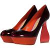 imageFSJ Women Pumps Block Heel Platform Shoes Comfort Peep Toe Special High Heel Slip On Evening Dress Pumps Size 416 USRed