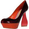 imageFSJ Women Pumps Block Heel Platform Shoes Comfort Peep Toe Special High Heel Slip On Evening Dress Pumps Size 416 USRed
