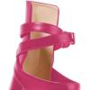imageFSJ Women Classic Pointed Toe Crystal Block Chunky High Heels Bootie Elastic Ankle Wrap Slingback Party Shoes Size 415 M USDeep Pink Crystal