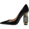 imageFSJ Women Gorgeous Pointed Toe Crystal Block Chunky High Heel Pumps Slip On Ladies Wedding Evening Dress Shoes Size 416 USBlack