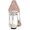 imageFSJ Women High Crystal Chunky Heel Transparent PVC Pumps Rhinestones 105mm Clear Heels Pointed Closed Toe Slip On Pump Bridal Wedding Party Dress Shoes Size 416 USBling