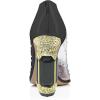 imageFSJ Women High Crystal Chunky Heel Transparent PVC Pumps Rhinestones 105mm Clear Heels Pointed Closed Toe Slip On Pump Bridal Wedding Party Dress Shoes Size 416 USBlack