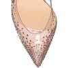 imageFSJ Women High Crystal Chunky Heel Transparent PVC Pumps Rhinestones 105mm Clear Heels Pointed Closed Toe Slip On Pump Bridal Wedding Party Dress Shoes Size 416 USRosy