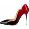 imageFSJ Women High Heels Closed Pointed Toe Pumps Sexy Slip On Metal Stilettos Party Wedding Daily Wear Basic Fashion Dressy Shoes Size 416 USBlackRed