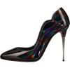imageFSJ Women High Heels Closed Pointed Toe Pumps Sexy Slip On Metal Stilettos Party Wedding Daily Wear Basic Fashion Dressy Shoes Size 416 USColorful Black