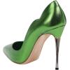 imageFSJ Women High Heels Closed Pointed Toe Pumps Sexy Slip On Metal Stilettos Party Wedding Daily Wear Basic Fashion Dressy Shoes Size 416 USGreen