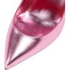 imageFSJ Women High Heels Closed Pointed Toe Pumps Sexy Slip On Metal Stilettos Party Wedding Daily Wear Basic Fashion Dressy Shoes Size 416 USPink