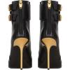 imageFSJ Women Sexy Pointed Toe Stiletto High Heel Ankle Boots Lace Up Back Zipper Comfortable Casual Mid Calf Boots Size 415 USBlack