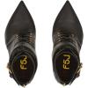 imageFSJ Women Sexy Pointed Toe Stiletto High Heel Ankle Boots Lace Up Back Zipper Comfortable Casual Mid Calf Boots Size 415 USBlack