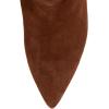 imageFSJ Women Trendy Pointed Toe Medium Chain Heel Knee High Boots Stretch Faux Suede Side Zipper Evening Work Stylish Outfit Shoes Size 416 USBrown