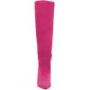 imageFSJ Women Trendy Pointed Toe Medium Chain Heel Knee High Boots Stretch Faux Suede Side Zipper Evening Work Stylish Outfit Shoes Size 416 USDeep Pink