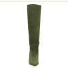 imageFSJ Women Trendy Pointed Toe Medium Chain Heel Knee High Boots Stretch Faux Suede Side Zipper Evening Work Stylish Outfit Shoes Size 416 USOlive Green