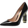 imageFSJ Women Gorgeous Pointed Toe Crystal Block Chunky High Heel Pumps Slip On Ladies Wedding Evening Dress Shoes Size 416 USBlack