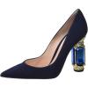 imageFSJ Women Gorgeous Pointed Toe Crystal Block Chunky High Heel Pumps Slip On Ladies Wedding Evening Dress Shoes Size 416 USBlacksuede