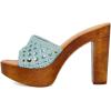 imageFSJ Women Braided Open Toe Sandal Platform Chunky High Heel Mule Woven Slip On Comfortable Fashion Summer Slippers Slide Shoes Size 416 USBlue