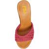 imageFSJ Women Braided Open Toe Sandal Platform Chunky High Heel Mule Woven Slip On Comfortable Fashion Summer Slippers Slide Shoes Size 416 USFuchsia