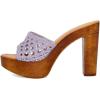 imageFSJ Women Braided Open Toe Sandal Platform Chunky High Heel Mule Woven Slip On Comfortable Fashion Summer Slippers Slide Shoes Size 416 USPurple