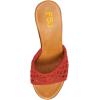 imageFSJ Women Braided Open Toe Sandal Platform Chunky High Heel Mule Woven Slip On Comfortable Fashion Summer Slippers Slide Shoes Size 416 USRed