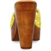 imageFSJ Women Braided Open Toe Sandal Platform Chunky High Heel Mule Woven Slip On Comfortable Fashion Summer Slippers Slide Shoes Size 416 USYellow