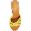 imageFSJ Women Braided Open Toe Sandal Platform Chunky High Heel Mule Woven Slip On Comfortable Fashion Summer Slippers Slide Shoes Size 416 USYellow