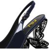 imageFSJ Women Chic Pointed Toe Butterfly High Heel Slingback Pumps Special Slip On Ankle Strap Ladies Party Wedding Dress Shoes Size 416 USBlue