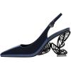 imageFSJ Women Chic Pointed Toe Butterfly High Heel Slingback Pumps Special Slip On Ankle Strap Ladies Party Wedding Dress Shoes Size 416 USBlue