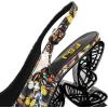 imageFSJ Women Chic Pointed Toe Butterfly High Heel Slingback Pumps Special Slip On Ankle Strap Ladies Party Wedding Dress Shoes Size 416 USButterfly