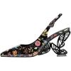 imageFSJ Women Chic Pointed Toe Butterfly High Heel Slingback Pumps Special Slip On Ankle Strap Ladies Party Wedding Dress Shoes Size 416 USFlowers
