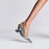 imageFSJ Women Chic Pointed Toe Butterfly High Heel Slingback Pumps Special Slip On Ankle Strap Ladies Party Wedding Dress Shoes Size 416 USWhite Leopard Print