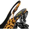 imageFSJ Women Chic Pointed Toe Butterfly High Heel Slingback Pumps Special Slip On Ankle Strap Ladies Party Wedding Dress Shoes Size 416 USYellow Leopard Print