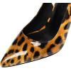 imageFSJ Women Chic Pointed Toe Butterfly High Heel Slingback Pumps Special Slip On Ankle Strap Ladies Party Wedding Dress Shoes Size 416 USYellow Leopard Print