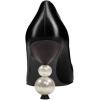 imageFSJ Women Classic Pearls Heel Pumps Pointed Toe Slip On High Heel 9cm Glossy Leather Ladies Office Party Dress Pump Shoes Size 416 USBlack Matte Leather