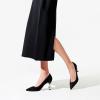 imageFSJ Women Classic Pearls Heel Pumps Pointed Toe Slip On High Heel 9cm Glossy Leather Ladies Office Party Dress Pump Shoes Size 416 USBlack Suede
