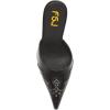 imageFSJ Women Gorgeous Studded Pointed Toe Mules Stiletto High Heel Slip On Ladies Casual Dress Slipper Shoes Size 415 USBlack