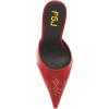 imageFSJ Women Gorgeous Studded Pointed Toe Mules Stiletto High Heel Slip On Ladies Casual Dress Slipper Shoes Size 415 USRed