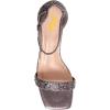 imageFSJ Women Rhinestone Block Low Heel Sandals Square Open Toe Ankle Strap Chunky Heeled Sandals Wedding Dress Sparkly Bridal Prom Shoes Size 416 USDeep Grey Purple