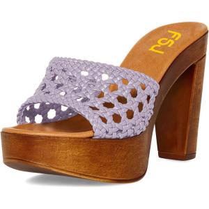 imageFSJ Women Braided Open Toe Sandal Platform Chunky High Heel Mule Woven Slip On Comfortable Fashion Summer Slippers Slide Shoes Size 416 USPurple