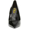 imageFSJ Slip On Pearl Beaded High Heel Slip On Pump Pointed Toe Mirror Effect Classic Party Club Shoe for Women 415 USBlack
