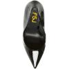 imageFSJ Slip On Pearl Beaded High Heel Slip On Pump Pointed Toe Mirror Effect Classic Party Club Shoe for Women 415 USBlack