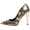 imageFSJ Slip On Pearl Beaded High Heel Slip On Pump Pointed Toe Mirror Effect Classic Party Club Shoe for Women 415 USButterfly