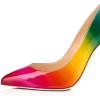 imageFSJ Slip On Pearl Beaded High Heel Slip On Pump Pointed Toe Mirror Effect Classic Party Club Shoe for Women 415 USColorful