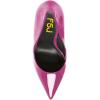 imageFSJ Slip On Pearl Beaded High Heel Slip On Pump Pointed Toe Mirror Effect Classic Party Club Shoe for Women 415 USFuchsia
