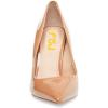 imageFSJ Slip On Pearl Beaded High Heel Slip On Pump Pointed Toe Mirror Effect Classic Party Club Shoe for Women 415 USNude