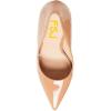 imageFSJ Slip On Pearl Beaded High Heel Slip On Pump Pointed Toe Mirror Effect Classic Party Club Shoe for Women 415 USNude