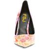 imageFSJ Slip On Pearl Beaded High Heel Slip On Pump Pointed Toe Mirror Effect Classic Party Club Shoe for Women 415 USOrangepurple