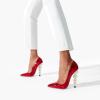 imageFSJ Slip On Pearl Beaded High Heel Slip On Pump Pointed Toe Mirror Effect Classic Party Club Shoe for Women 415 USRed Mirror