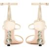 imageFSJ Women Elegant Open Toe Heeled Sandals Pearls Beaded High Heels Sexy Strappy Gladiator Shiny Rhinestone Ankle Strap Wedding Evening Party Dress Shoes Size 415 USGold
